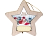 Новогодняя подвеска с подсветкой Звезда с индивидуальным дизайном (натуральный)  (Изображение 1)