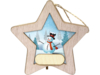 Новогодняя подвеска с подсветкой Звезда с индивидуальным дизайном (натуральный)  (Изображение 2)