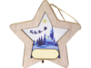 Новогодняя подвеска с подсветкой Звезда с индивидуальным дизайном (натуральный)  (Изображение 3)