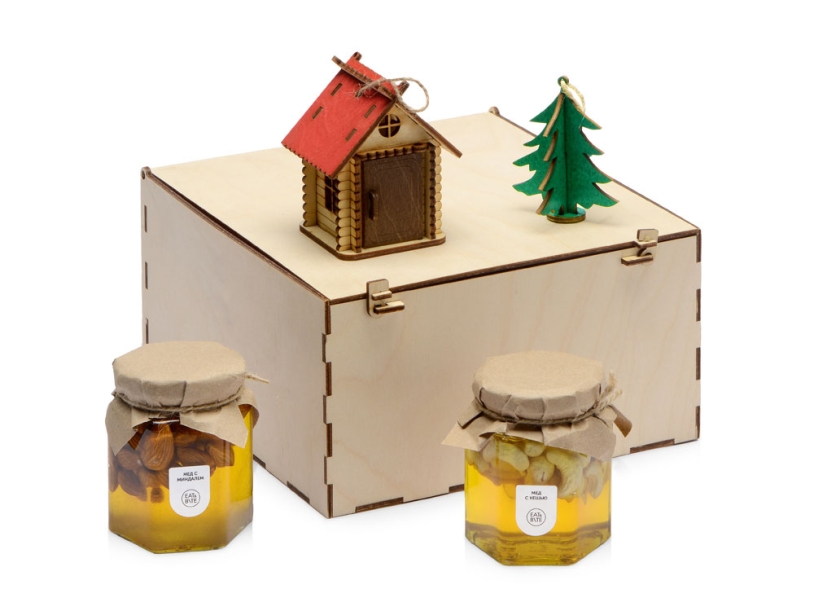 Подарочный набор Decoration Deluxe с двумя видами меда (Изображение 1)