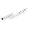 Ручка-стилус с фонариком и лазерной указкой 4 в 1, серебряный (Изображение 5)
