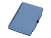 Блокнот А5 Toledo M с обложкой из пшеницы и пластика и шариковой ручкой (синий/синий) A5 (Изображение 1)