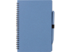Блокнот А5 Toledo M с обложкой из пшеницы и пластика и шариковой ручкой (синий/синий) A5 (Изображение 6)