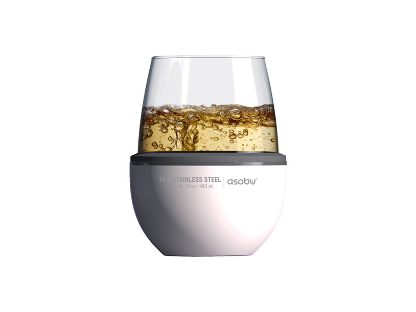 Тумблер для вина WINE KUZIE (белый)  (Изображение 1)