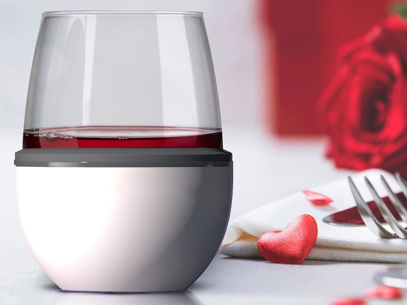 Тумблер для вина WINE KUZIE (белый)  (Изображение 4)