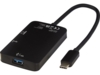 ADAPT Алюминиевый мультимедийный переходник Type-C (USB-A/Type-C/HDMI), черный (Изображение 1)