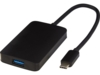 ADAPT Алюминиевый мультимедийный переходник Type-C (USB-A/Type-C/HDMI), черный (Изображение 4)