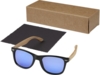 Hiru, зеркальные поляризованные солнцезащитные очки в оправе из переработанного PET-пластика/дерева в подарочной коробке, дерево (Изображение 4)