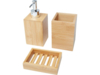 Набор из 3 аксессуаров из бамбука для ванной комнаты Hedon, natural (Изображение 1)