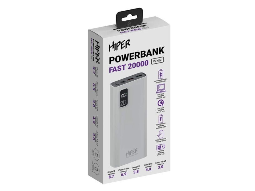 Портативный внешний аккумулятор FAST, 20000 mAh (Изображение 4)