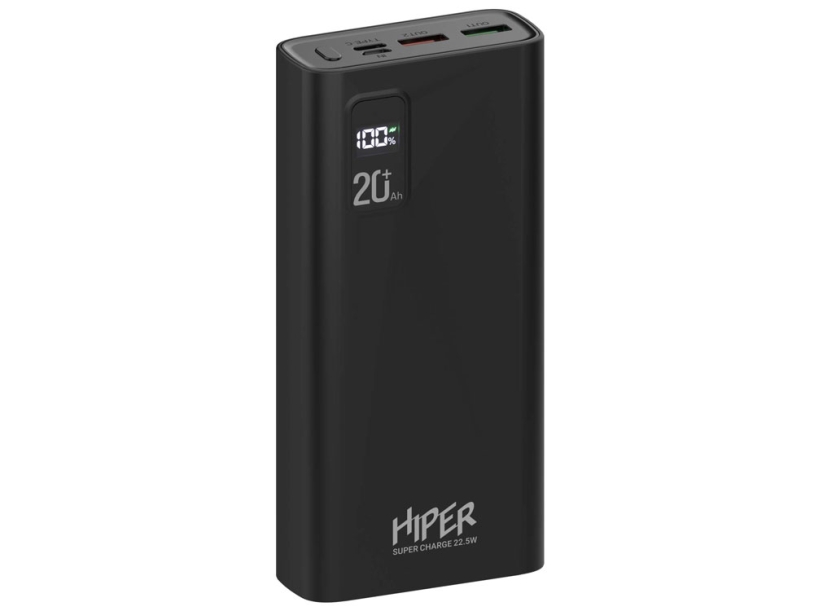 Портативный внешний аккумулятор FAST, 20000 mAh (черный)  (Изображение 1)