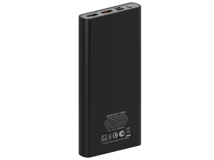 Портативный внешний аккумулятор FAST, 10000 mAh (черный)  (Изображение 2)