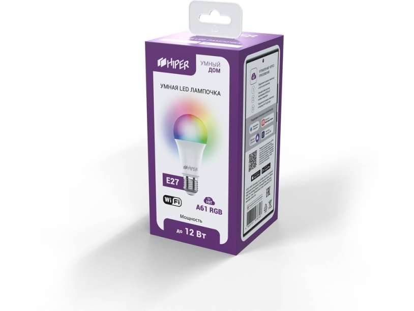 Умная лампочка HIPER IoT A61 RGB (Изображение 2)