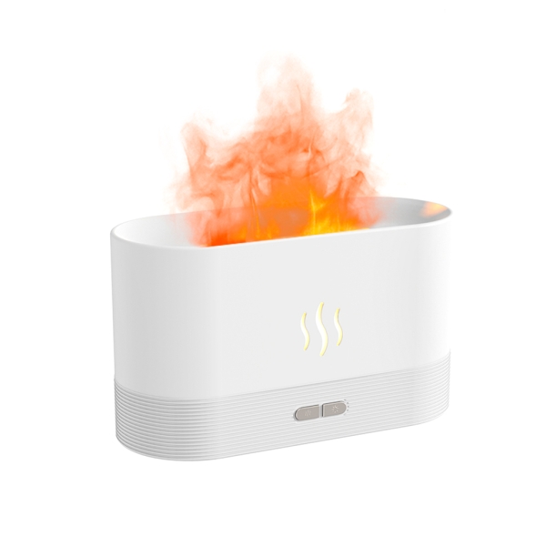 Светодиодный USB увлажнитель-ароматизатор Flame, белый (Изображение 1)