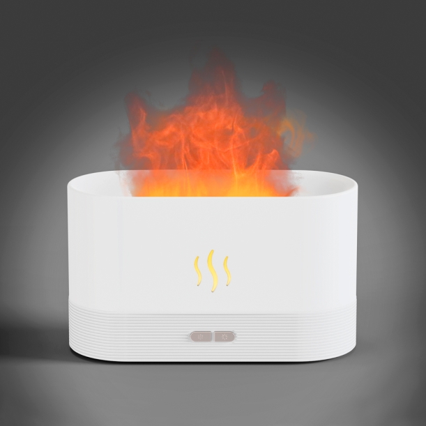 Светодиодный USB увлажнитель-ароматизатор Flame, белый (Изображение 2)