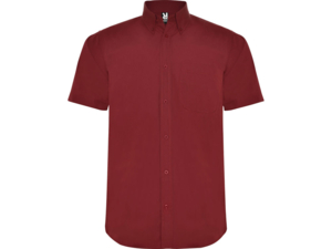 Рубашка Aifos мужская с коротким рукавом (бордовый) 2XL