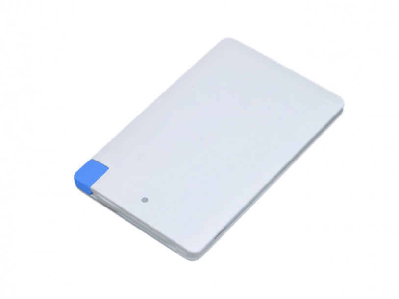 Внешний аккумулятор  в форме карты Trunk, 2500 mAh (синий)  (Изображение 1)