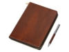 Бизнес-блокнот на молнии А5 Fabrizio с RFID защитой и ручкой (коричневый/серебристый)  (Изображение 2)