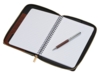 Бизнес-блокнот на молнии А5 Fabrizio с RFID защитой и ручкой (коричневый/серебристый)  (Изображение 3)