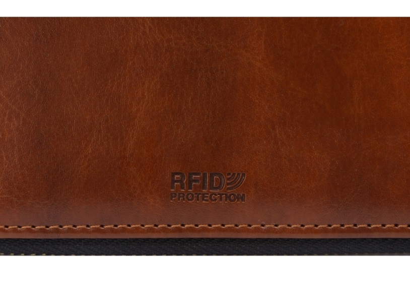 Бизнес-блокнот на молнии А5 Fabrizio с RFID защитой и ручкой (коричневый/серебристый)  (Изображение 10)