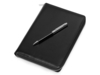 Бизнес-блокнот на молнии А5 Fabrizio с RFID защитой и ручкой (черный/серебристый)  (Изображение 1)