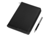 Бизнес-блокнот на молнии А5 Fabrizio с RFID защитой и ручкой (черный/серебристый)  (Изображение 2)