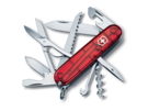 Нож перочинный Huntsman, 91 мм, 15 функций (красный прозрачный) 