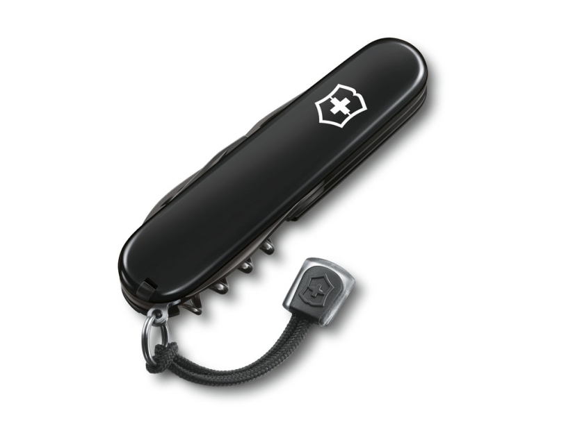 Нож перочинный VICTORINOX Spartan Onyx Black, 91 мм, 12 функций, чёрный, со шнурком в комплекте (Изображение 3)