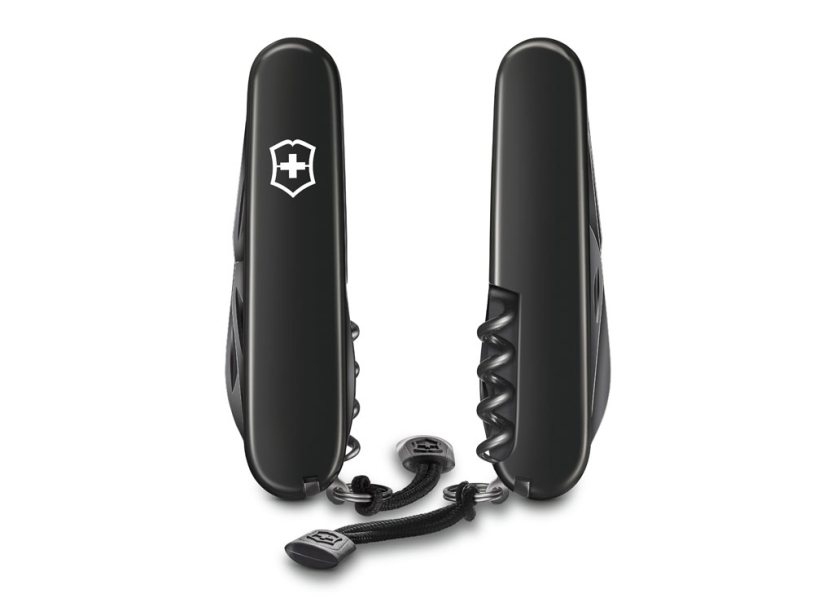 Нож перочинный VICTORINOX Spartan Onyx Black, 91 мм, 12 функций, чёрный, со шнурком в комплекте (Изображение 6)