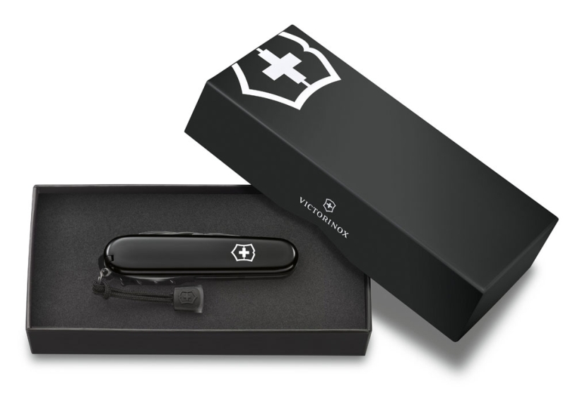 Нож перочинный VICTORINOX Spartan Onyx Black, 91 мм, 12 функций, чёрный, со шнурком в комплекте (Изображение 7)