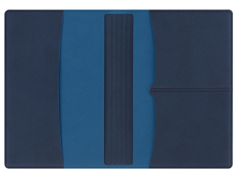 Обложка для паспорта с RFID защитой отделений для пластиковых карт Favor (синий)  (Изображение 5)