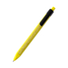 Ручка пластиковая с текстильной вставкой Kan, желтый (Изображение 1)