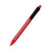 Ручка пластиковая с текстильной вставкой Kan, красный (Изображение 1)