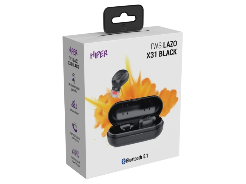 Наушники TWS Lazo X31 (черный)  (Изображение 5)