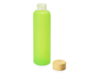Стеклянная бутылка с бамбуковой крышкой Foggy, 600 мл (зеленое яблоко)  (Изображение 2)