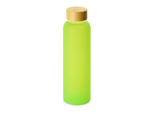 Стеклянная бутылка с бамбуковой крышкой Foggy, 600 мл (зеленое яблоко) 