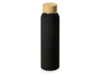 Стеклянная бутылка с бамбуковой крышкой Foggy, 600 мл (черный)  (Изображение 1)