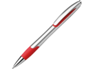 Шариковая ручка с противоскользящим покрытием MILEY SILVER (красный) 