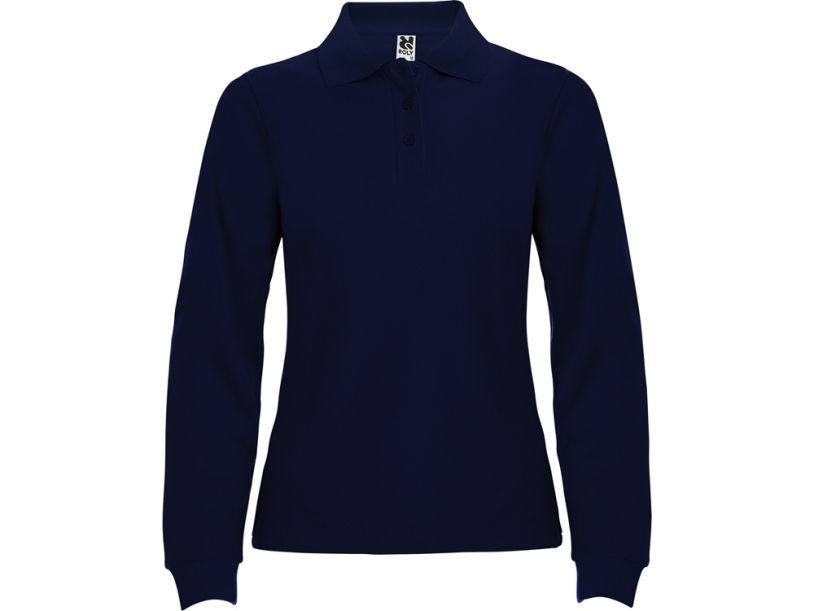 Рубашка поло Estrella женская с длинным рукавом (navy) XL (Изображение 1)