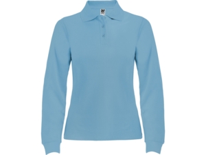 Рубашка поло Estrella женская с длинным рукавом (небесно-голубой) XL