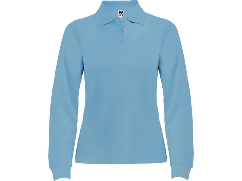 Рубашка поло Estrella женская с длинным рукавом (небесно-голубой) XL (Изображение 1)