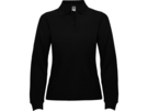 Рубашка поло Estrella женская с длинным рукавом (черный) 2XL