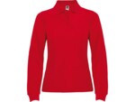 Рубашка поло Estrella женская с длинным рукавом (красный) 3XL