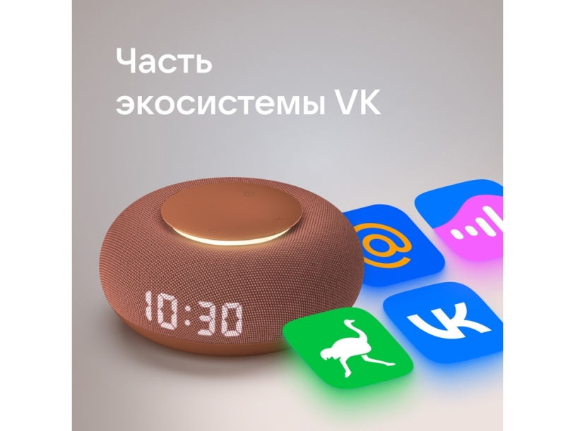 Умная колонка Капсула Мини с голосовым помощником Марусей (коричневый)  (Изображение 7)