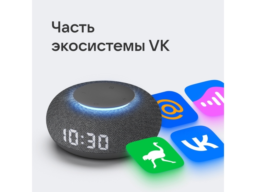Умная колонка Капсула Мини с голосовым помощником Марусей (темно-серый)  (Изображение 7)