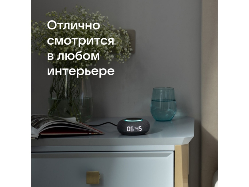 Умная колонка Капсула Мини с голосовым помощником Марусей (темно-серый)  (Изображение 8)