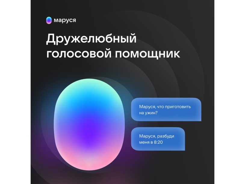 Умная колонка Капсула с голосовым помощником Марусей (черный)  (Изображение 5)