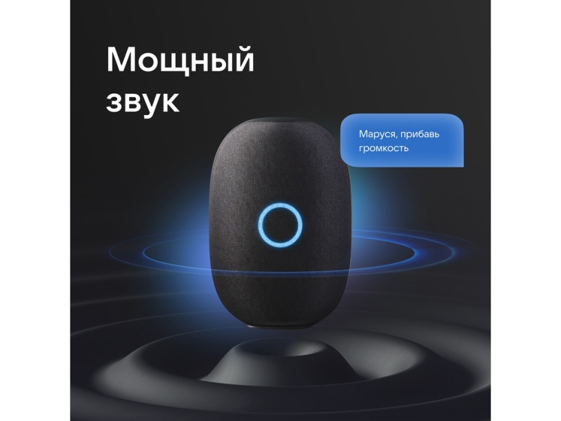 Умная колонка Капсула с голосовым помощником Марусей (черный)  (Изображение 7)