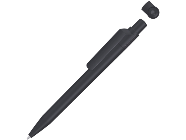 Ручка шариковая из переработанного пластика с матовым покрытием On Top Recy (черный) 