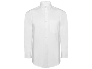 Рубашка с длинным рукавом Oxford, мужская (белый) 3XL